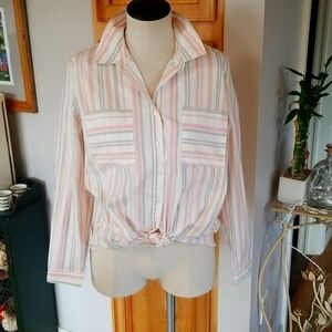 Pink Rose Button Down Size Small